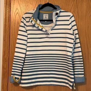 Joules quarter zip knit cotton pullover sz 8